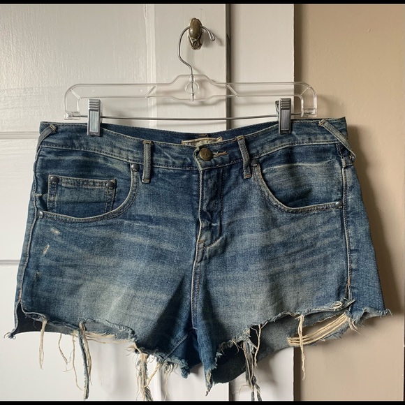 Free People Pants - Free People Distressed Cut Off Denim Shorts
